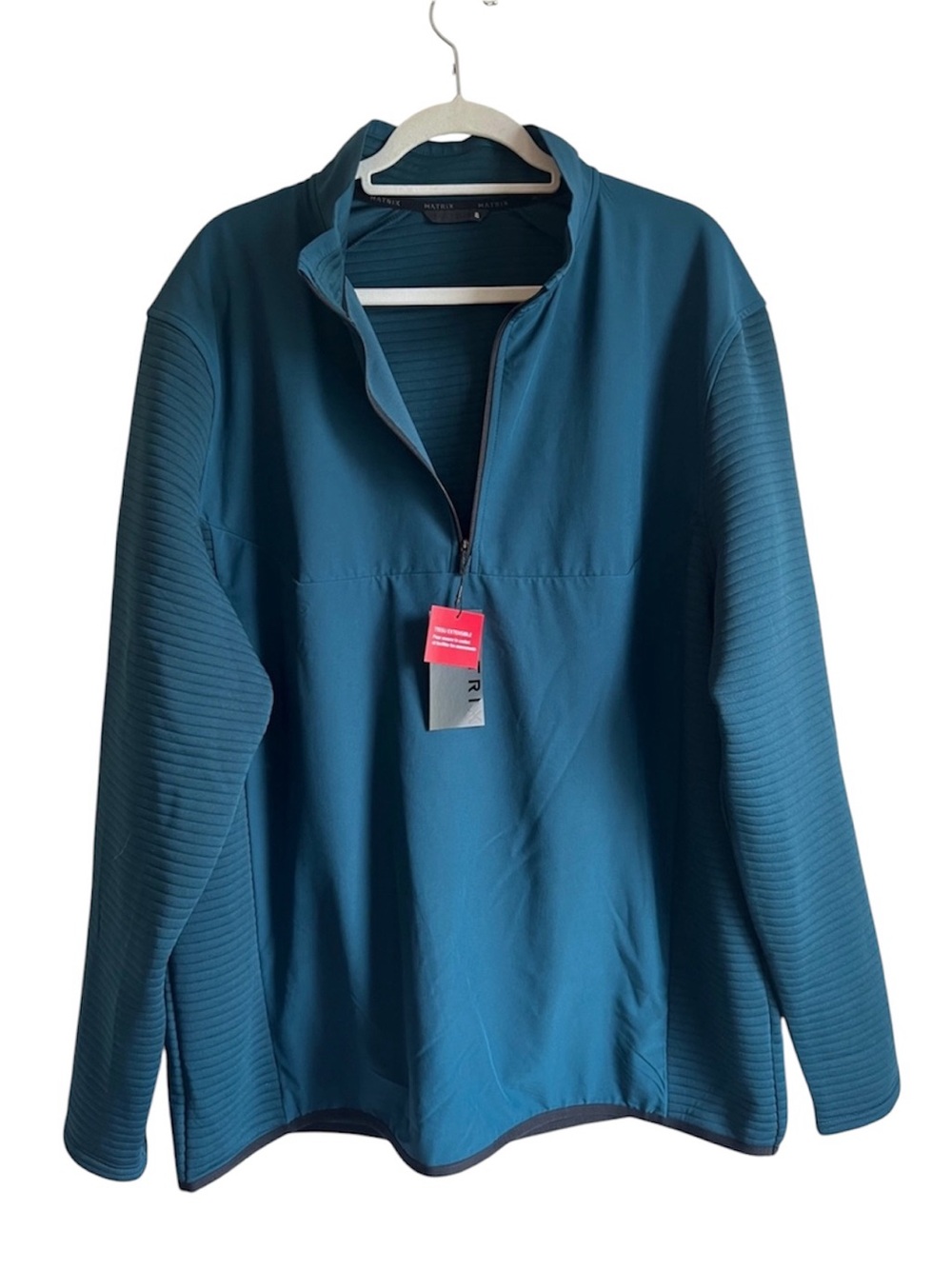 NWT matrix dark teal XL Men's Teal Quarter-Zip Pullover